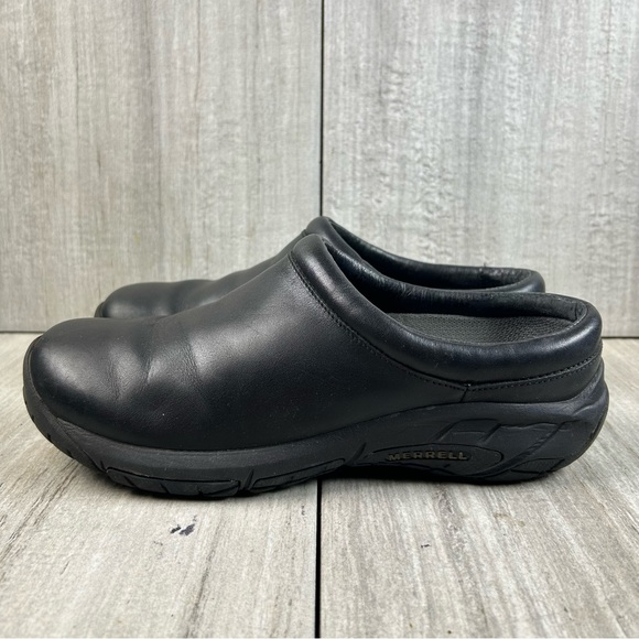 Merrell Encore Nova Black Leather Casual Comfort Slip-On Mule Womens Size 8 - Picture 1 of 10